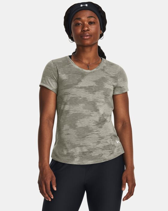 Women's UA Streaker Speed Camo Short Sleeve image number 0