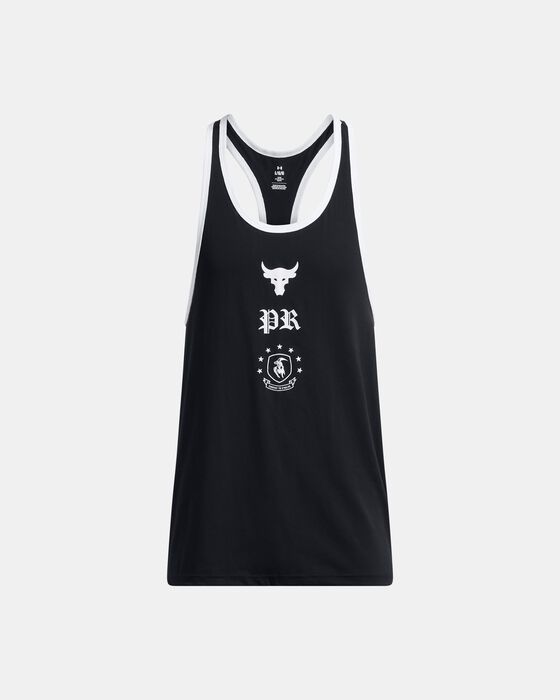 Men's Project Rock Badge Of Honor Racer Tank image number 0