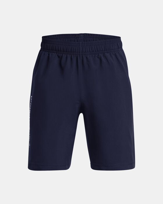 Boys' UA Woven Wordmark Shorts image number 0