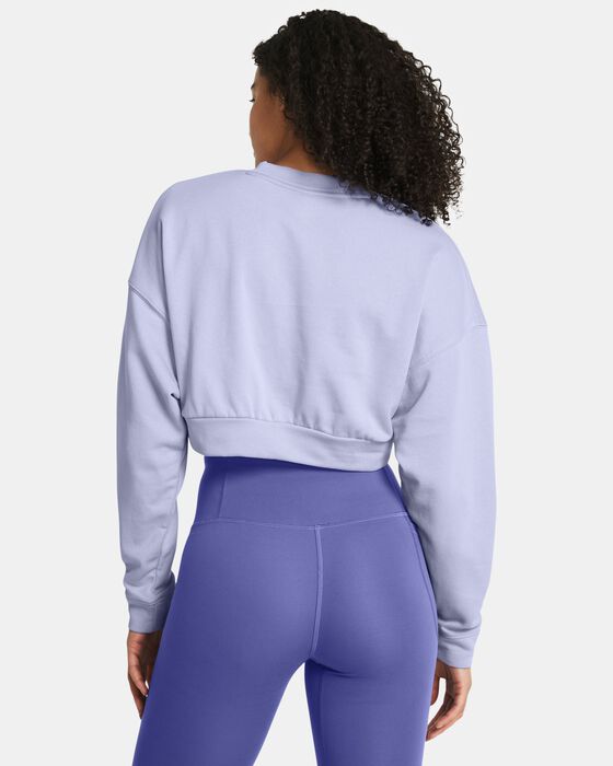 Women's UA Rival Terry Oversized Crop Crew image number 1