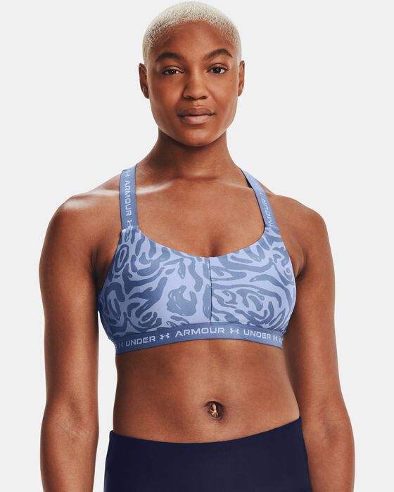 Women's UA Crossback Low Print Sports Bra image number 2