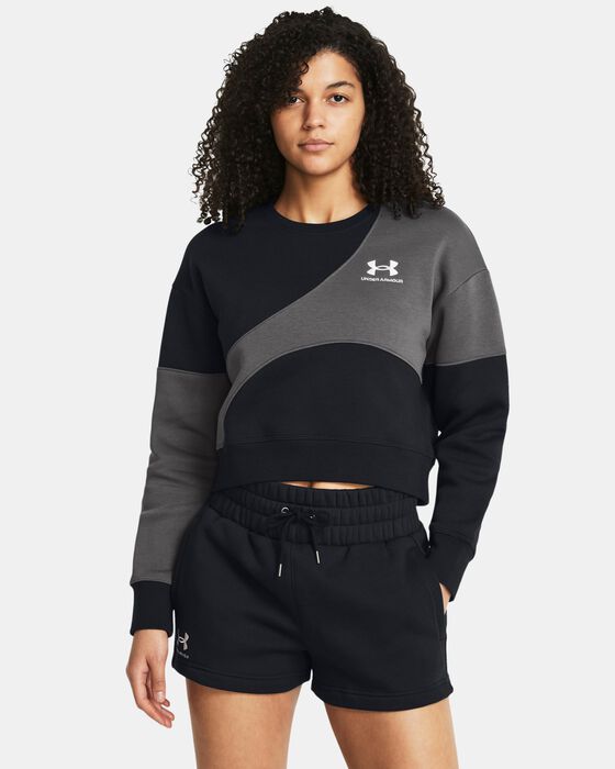 Women's UA Icon Fleece Crop Crew image number 0