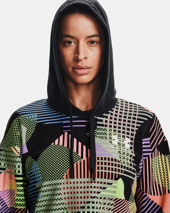 Women's UA Rival Terry Geo Print Hoodie image number 3