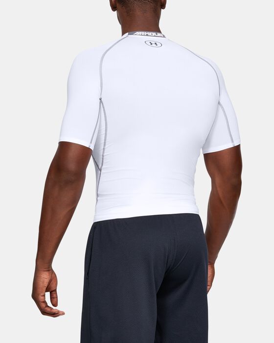 Under Armour Men's UA HeatGear® Armour Short Sleeve Compression Shirt White  in KSA