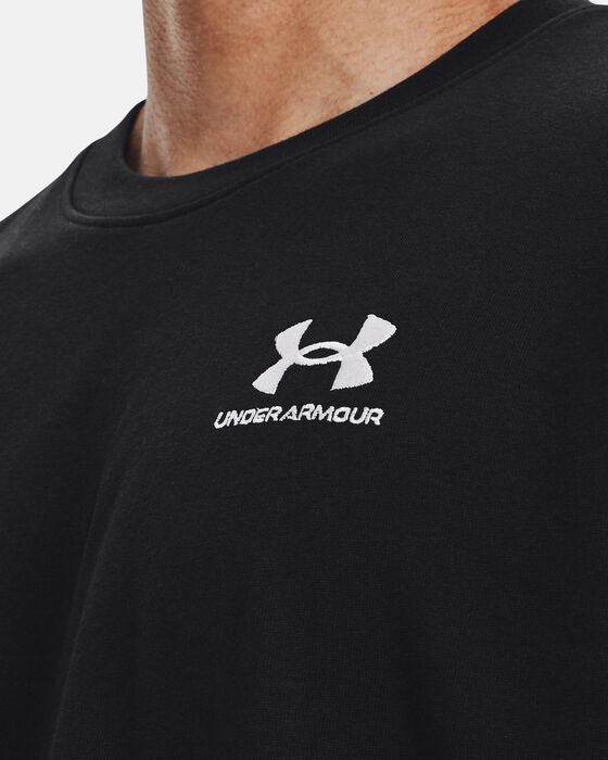 Men's UA Logo Embroidered Heavyweight Short Sleeve image number 3