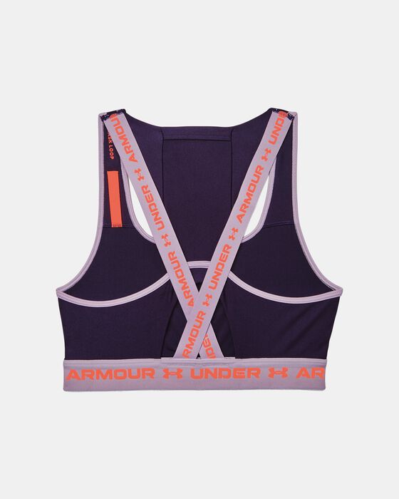 Buy Under Armour Women's Armour® Mid Crossback Sports Bra Purple in KSA -SSS