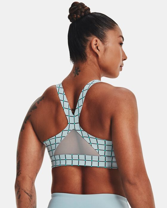 Women's UA RUSH™ SmartForm Mid Printed Sports Bra image number 1