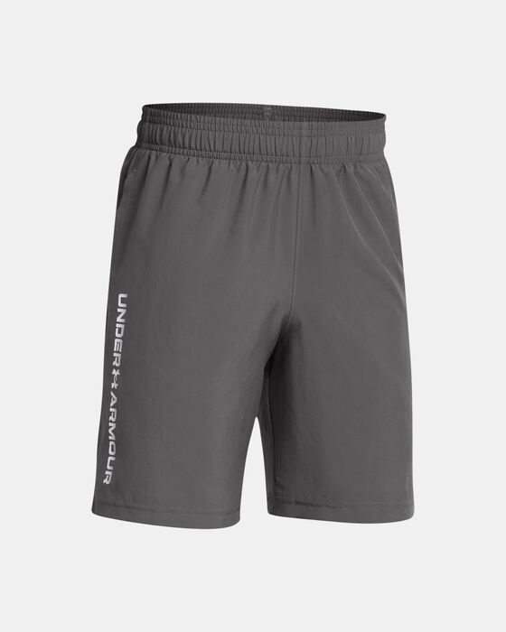 Boys' UA Woven Wordmark Shorts image number 2