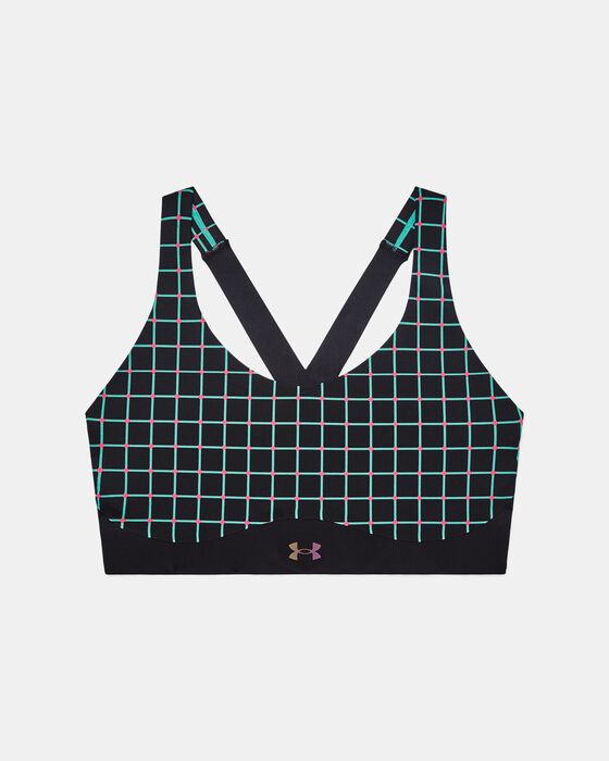 Women's UA RUSH™ SmartForm Mid Printed Sports Bra image number 0