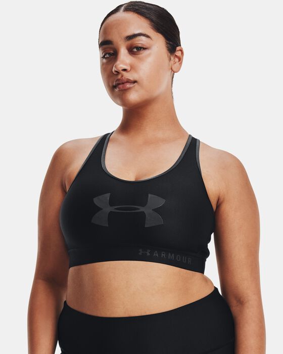 Women's Armour® Mid Keyhole Graphic Sports Bra image number 4