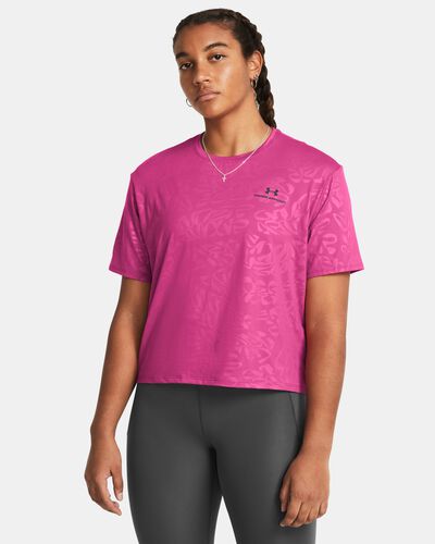 Women's UA Vanish Energy Emboss Crop Short Sleeve