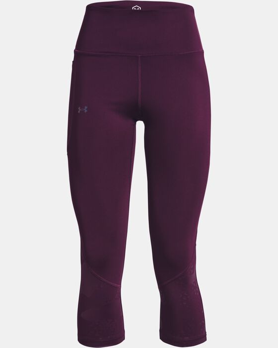 Women's UA RUSH™ No-Slip Waistband Tonal Capris image number 5