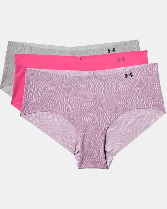 Under Armour Women's UA Pure Stretch Hipster 3-Pack Printed Purple in KSA