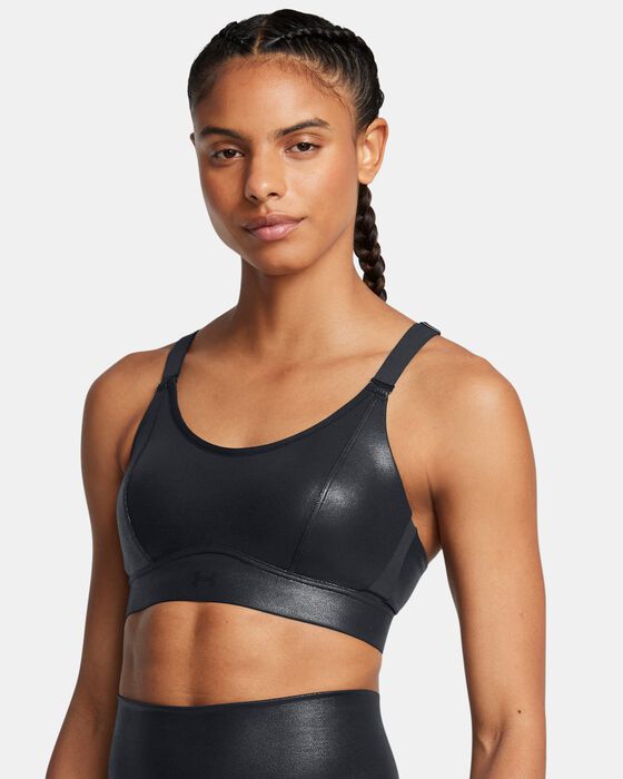 Women's UA Infinity Mid Shine Sports Bra image number 0