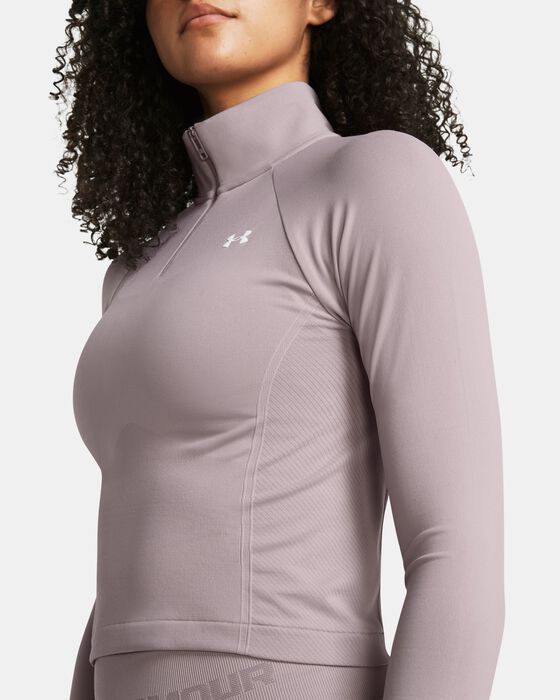 Women's UA Vanish Seamless ™¼ Zip Crop image number 2