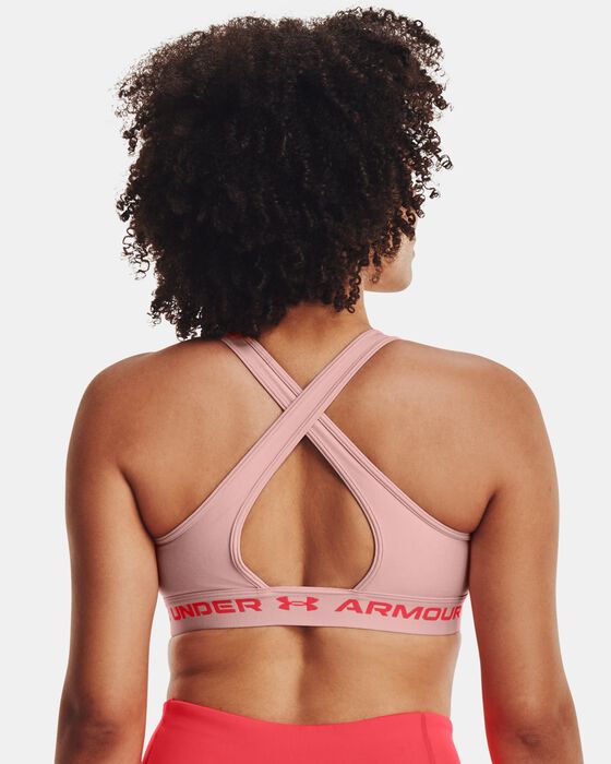 Buy Under Armour Women's Armour® Mid Crossback Sports Bra Pink in KSA -SSS