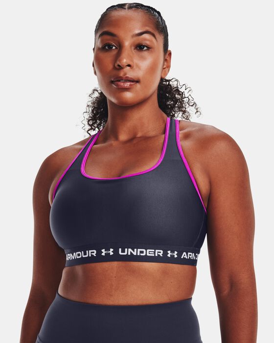 Women's Armour® Mid Crossback Sports Bra image number 3