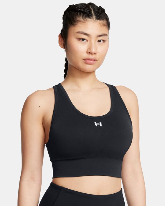 Women's UA Vanish Seamless Mid Sports Bra image number 2