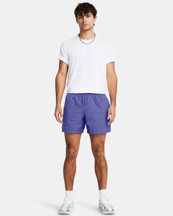 Men's UA Crinkle Woven Volley Shorts image number 2