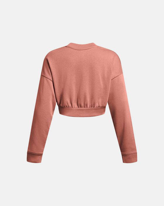 Women's UA Rival Terry Oversized Crop Crew image number 3