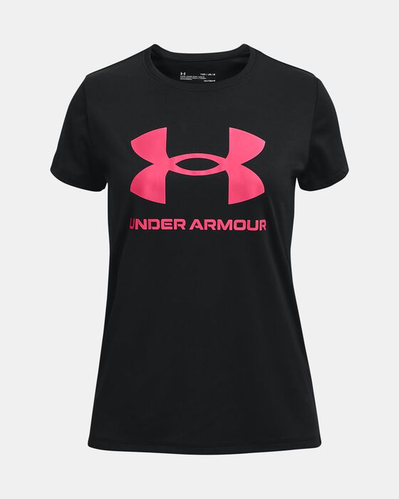 Girls' UA Tech™ Sportstyle Big Logo Short Sleeve image number 0