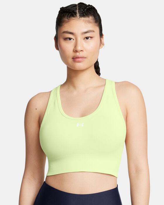 Women's UA Vanish Seamless Mid Sports Bra image number 2