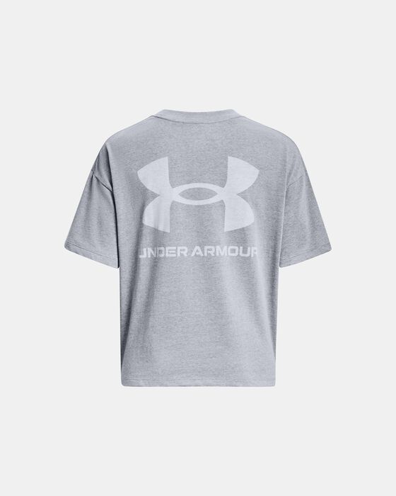 Women's UA Logo LC Oversized Heavyweight Short Sleeve image number 5