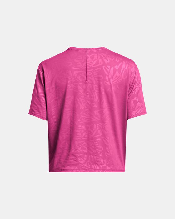 Women's UA Vanish Energy Emboss Crop Short Sleeve image number 3