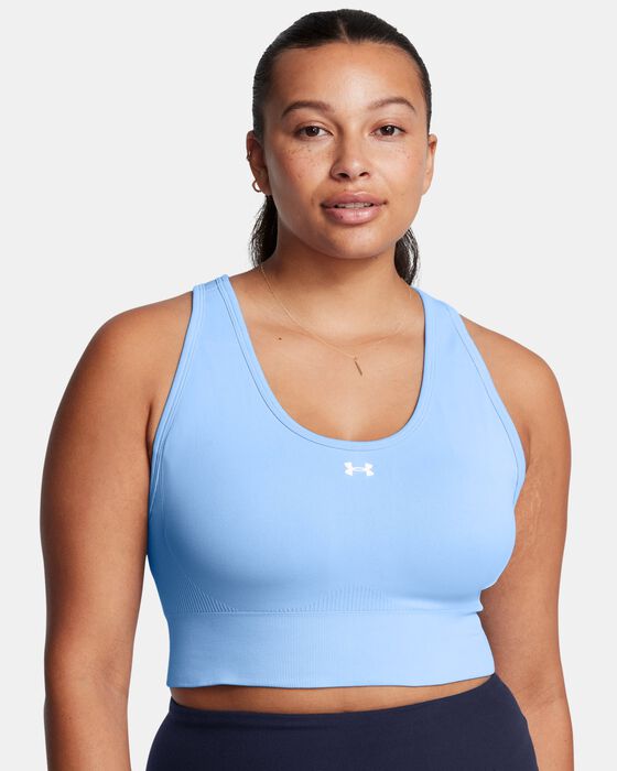 Women's UA Vanish Seamless Mid Sports Bra image number 3