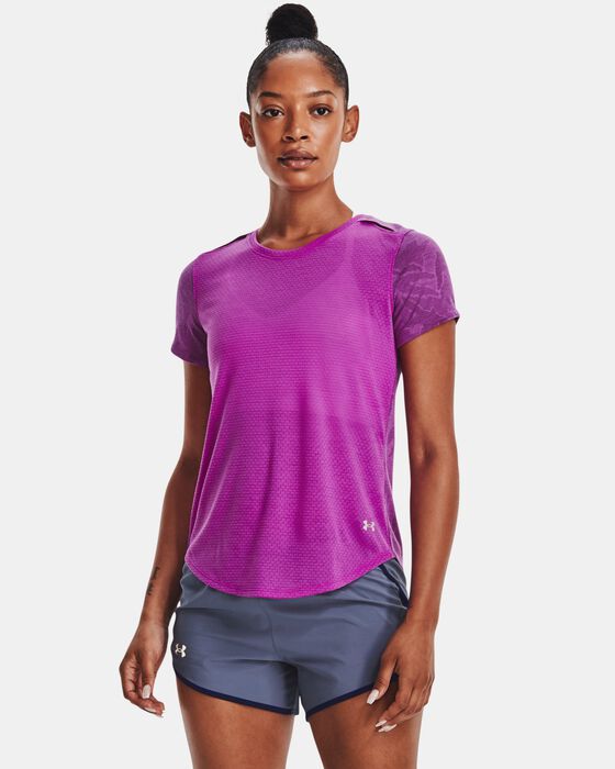 Women's UA Streaker SnowCloud Short Sleeve image number 0