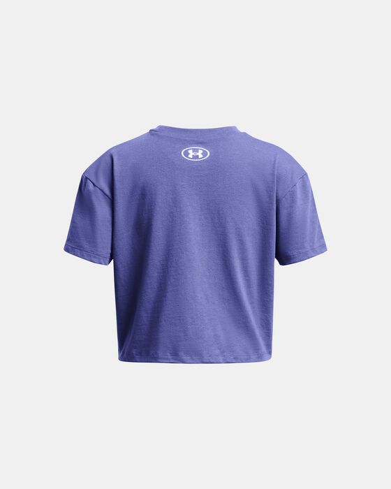 Girls' UA Crop Sportstyle Logo Short Sleeve image number 1