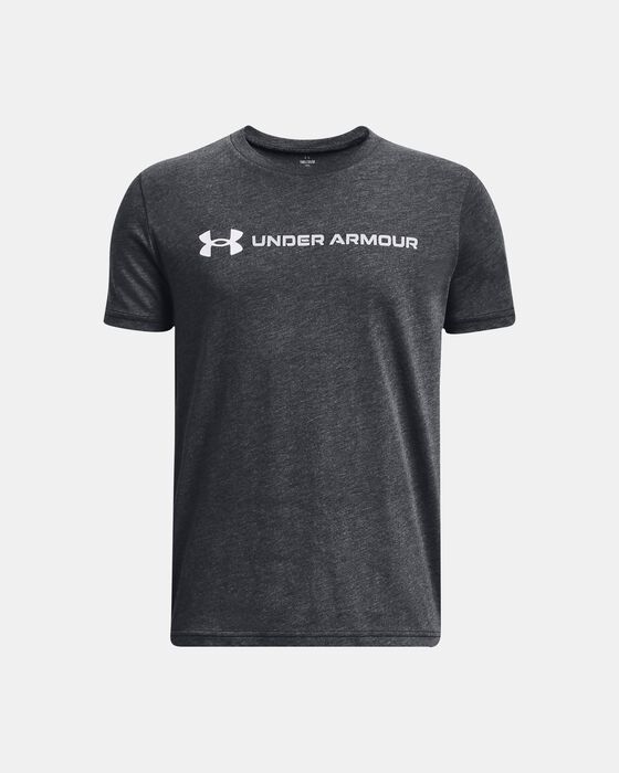 Boys' UA Logo Wordmark Short Sleeve image number 0