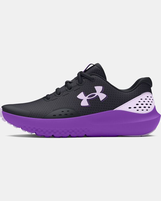 Girls' Grade School UA Surge 4 Running Shoes image number 5