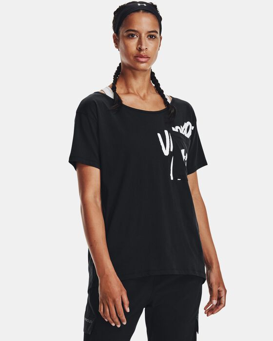 Women's UA Oversized Wordmark Graphic T-Shirt image number 0