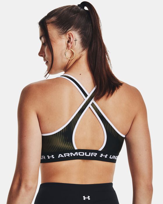 Women's Armour® Mid Crossback Printed Sports Bra image number 5