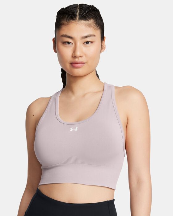 Women's UA Vanish Seamless Mid Sports Bra image number 2