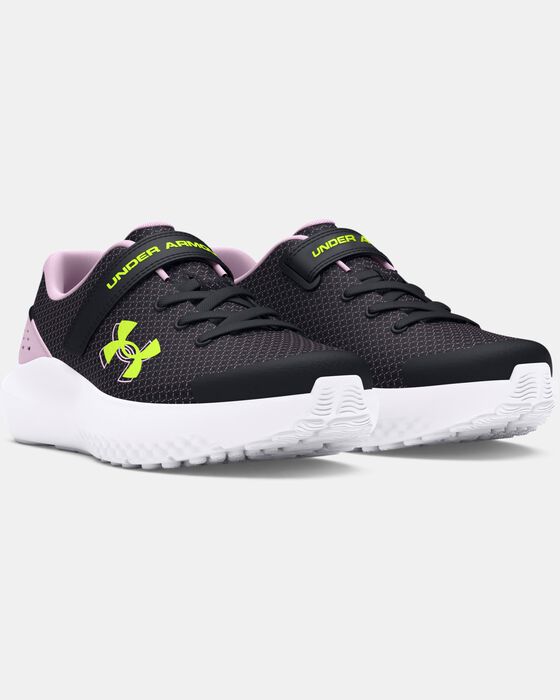 Girls' Pre-School UA Surge 4 AC Running Shoes image number 3