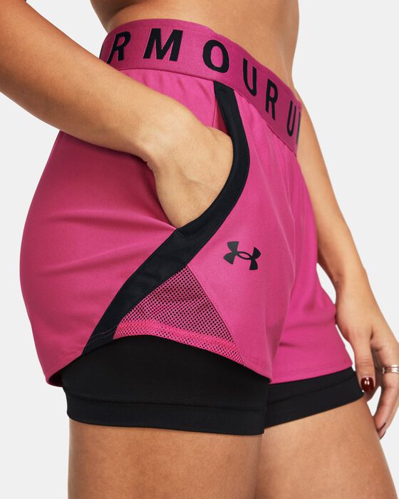 Women's UA Play Up 2-in-1 Shorts image number 3