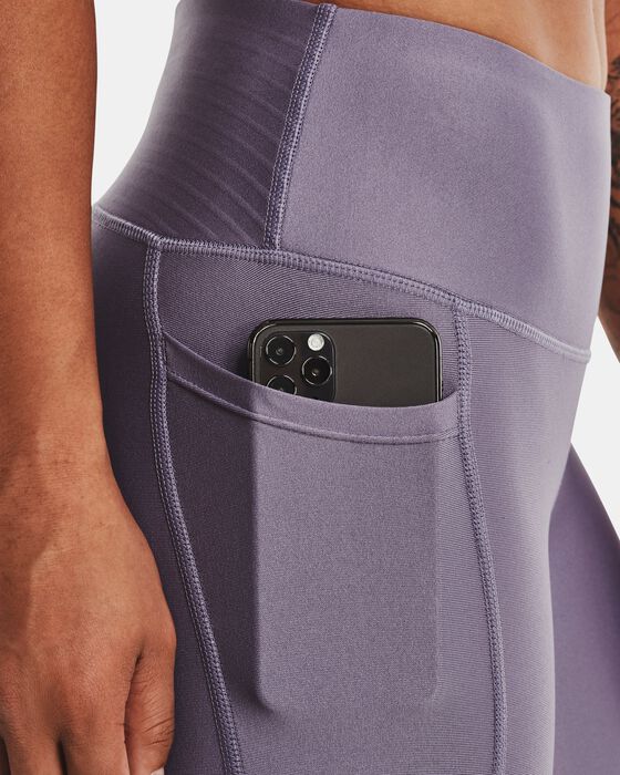 Women's leggings Under Armour Women's HeatGear No-Slip Waistband Printed  Ankle Leggings - posh pink/tux purple, Tennis Zone