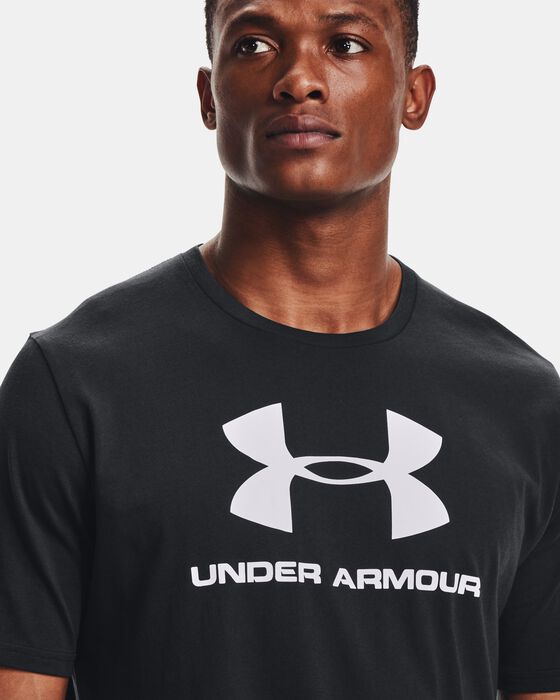 Under Armour Men's UA Sportstyle Logo Short Sleeve Black in KSA