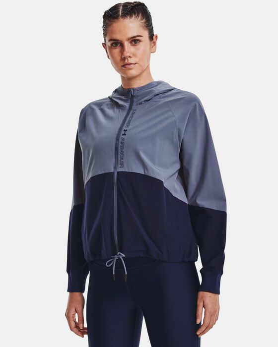 Women's UA Woven Full-Zip Jacket image number 0