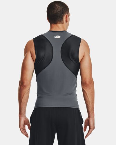 Under Armour Men's UA Iso-Chill Compression Mock Printed Sleeveless Black  in KSA
