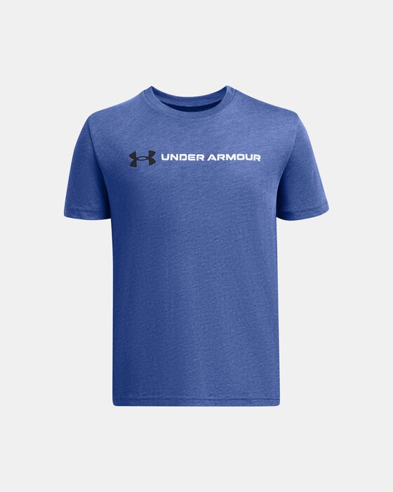 Boys' UA Logo Wordmark Short Sleeve image number 0