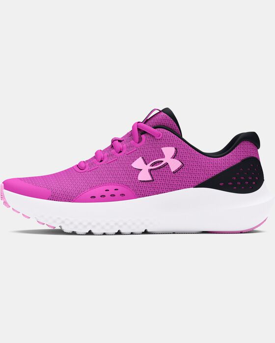 Girls' Grade School UA Surge 4 Running Shoes image number 5