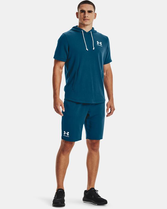 Men's UA Rival Terry Short Sleeve Hoodie image number 2