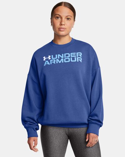 Women's UA Rival Fleece Wordmark Oversized Crew