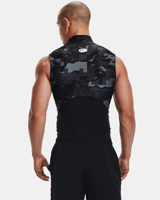 Under Armour Men's UA Iso-Chill Compression Mock Printed Sleeveless Black  in KSA