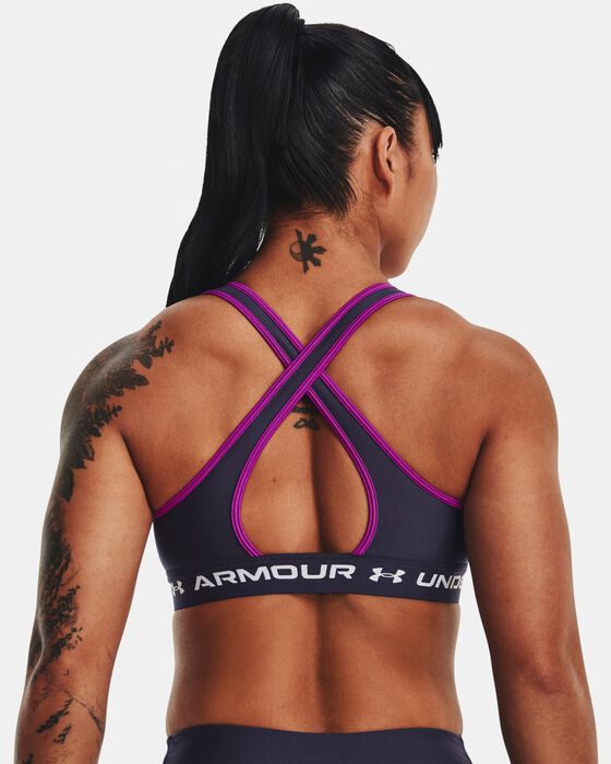 Women's Armour® Mid Crossback Sports Bra image number 1